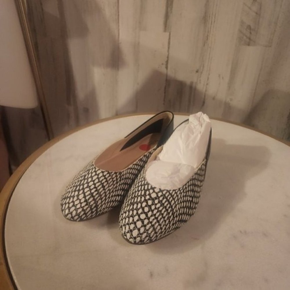 Botkier Women's Britt Mixed Media Flats Leather Black Snake - Picture 3 of 4